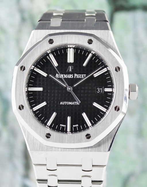 (image for) Unpolished Audemars Piguet AP Royal Oak Black Dial / 15400ST